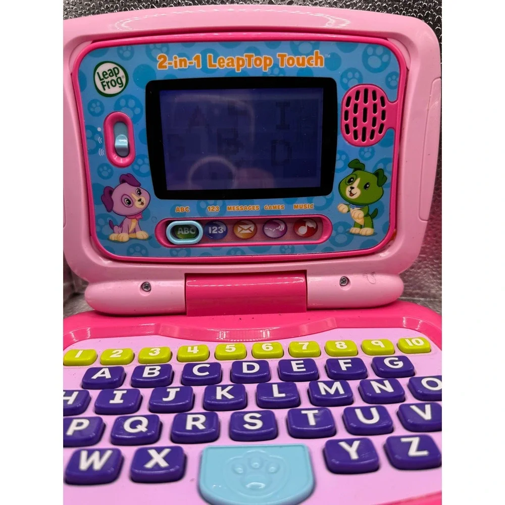 LeapFrog 2-in-1 LeapTop Touch Pink Kids Educational Learning Tablet Laptop Toy